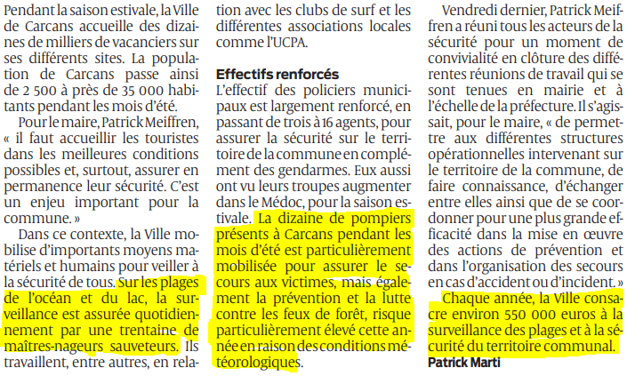 2022 07 13 SP Carcans Une coordination des acteurs de la sécurité pour la saison estivale2