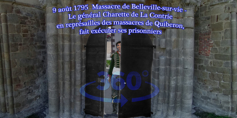9 août 1795 Massacre de Belleville-sur-vie - Le général Charette de La Contrie en représailles des massacres de Quiberon, fait exécuter ses prisonniers