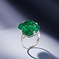 An emerald and diamond ring, by van cleef & arpels, 1920