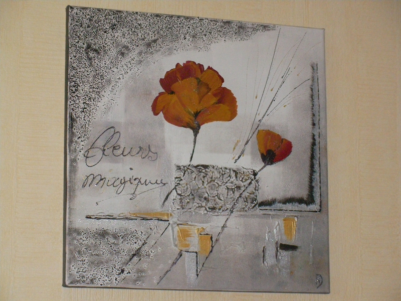 Tableau Fleurs Peinture Acrylique