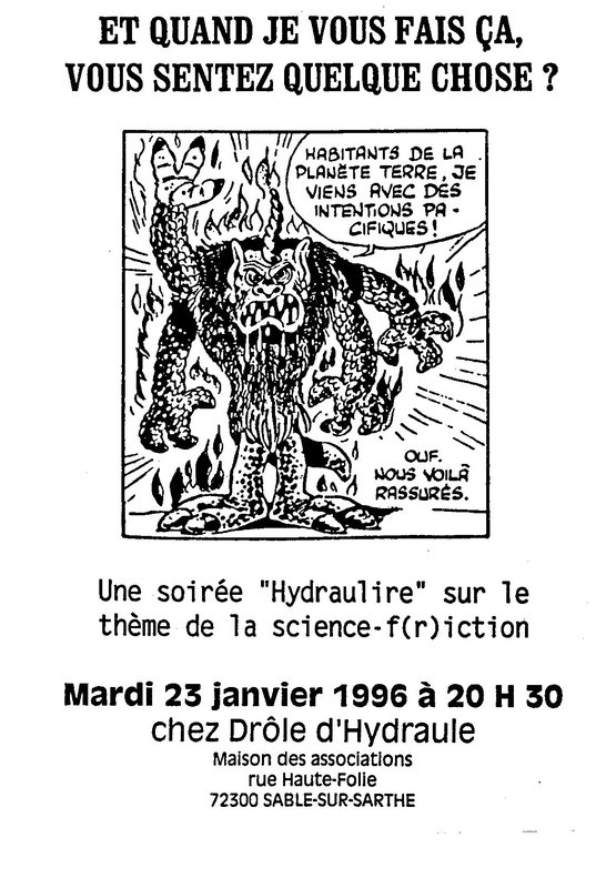 Hydraulire 960123 Flyers de la soirée SF 3
