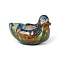 sancai-glazed 'duck' waterpot, Tang dynasty (618-907)