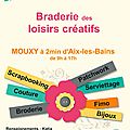 Braderie des loisirs créatifs le dimanche 13 octobre à mouxy (73)