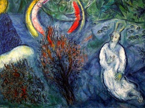 Moïse devant le Buisson Ardent, Chagall, message biblique