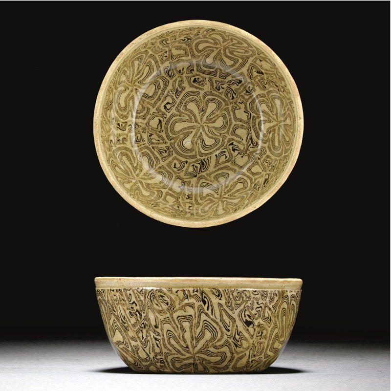 A very rare marbled bowl, Early Northern Song dynasty (960-1127)