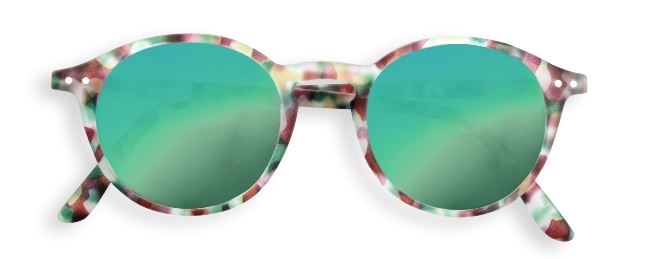 lunettes soleil écaille vert miroir