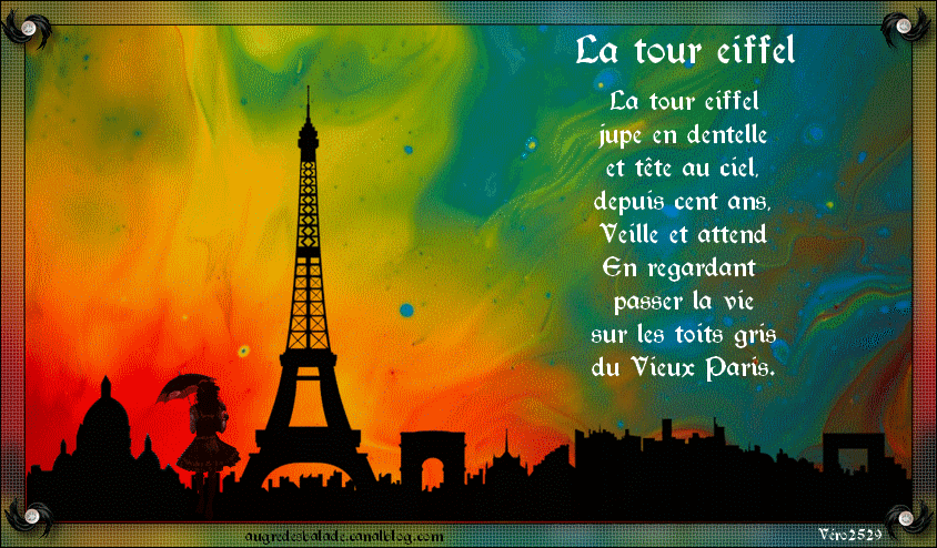 Poesie La Tour Eiffel Mosaiques De Lectures Et D Images