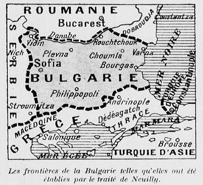 Frontières Bulgarie 1919