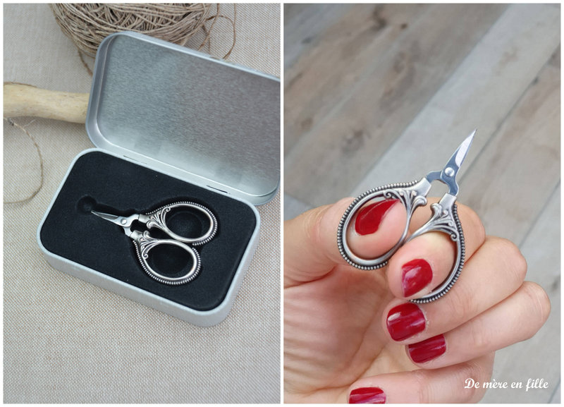 mini ciseaux arabesque argent 2