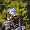 Armes d’hast des chevaliers: le marteau de lucerne bec de corbin.