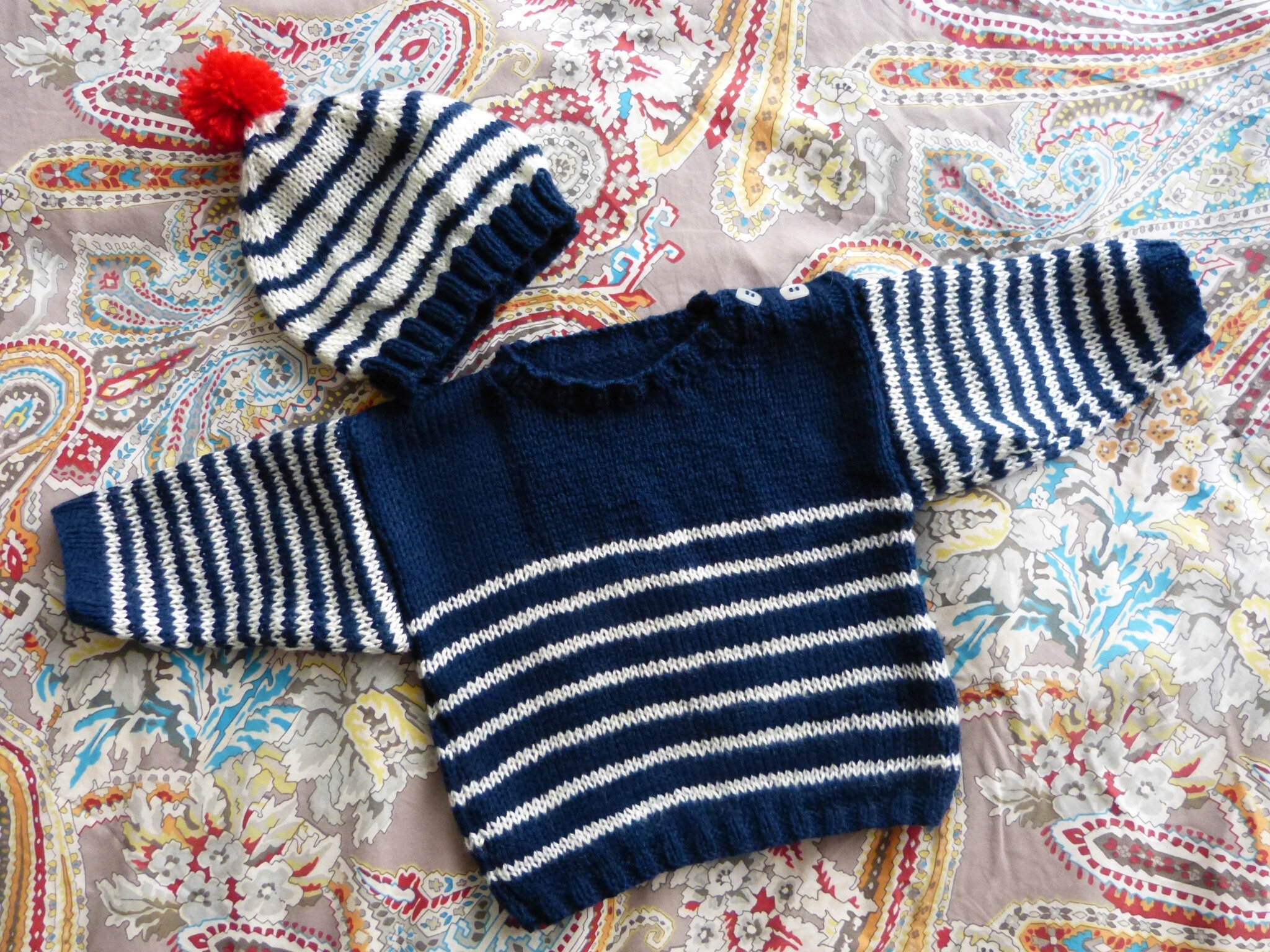Pull marin pour bébés et enfants, Tuto tricot