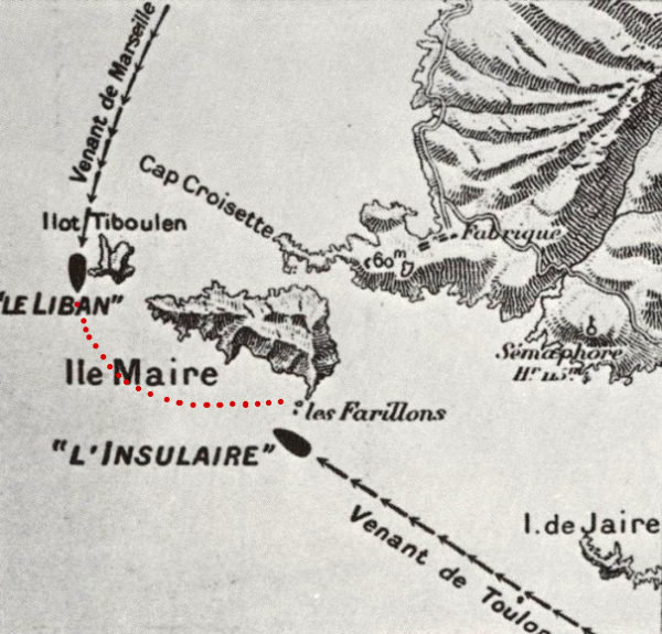 Carte naufrage Liban