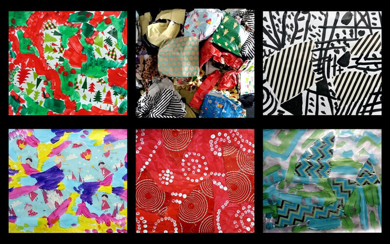 346-Compositions abstraites-Recyclage papier cadeau (89)