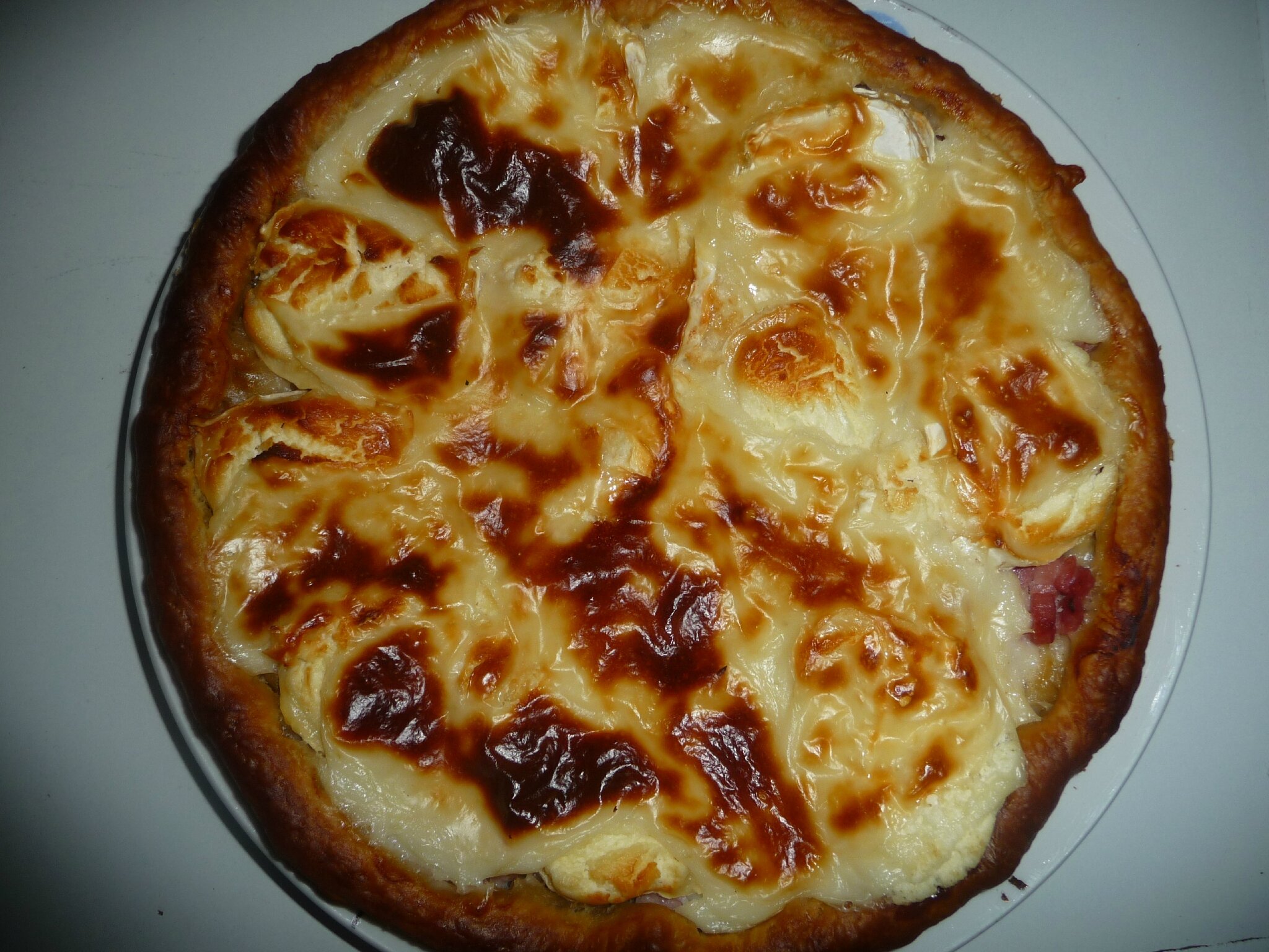 Tarte chevre lardon isa dans sa cuisine