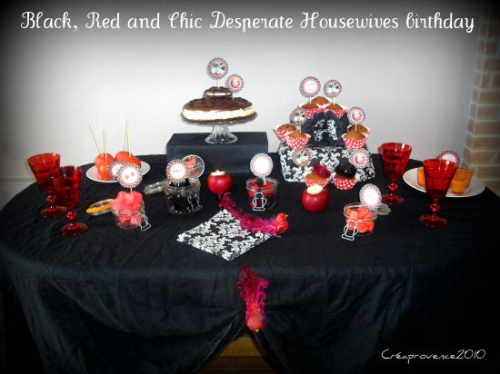 Black And Red Chic Desperate Housewives Birthday Party Mon Anniversaire Sur Le Theme Des Desperate Housewives Prunille Fait Son Show
