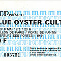 Blue öyster cult - jeudi 8 mai 1978 - pavillon de paris (paris)