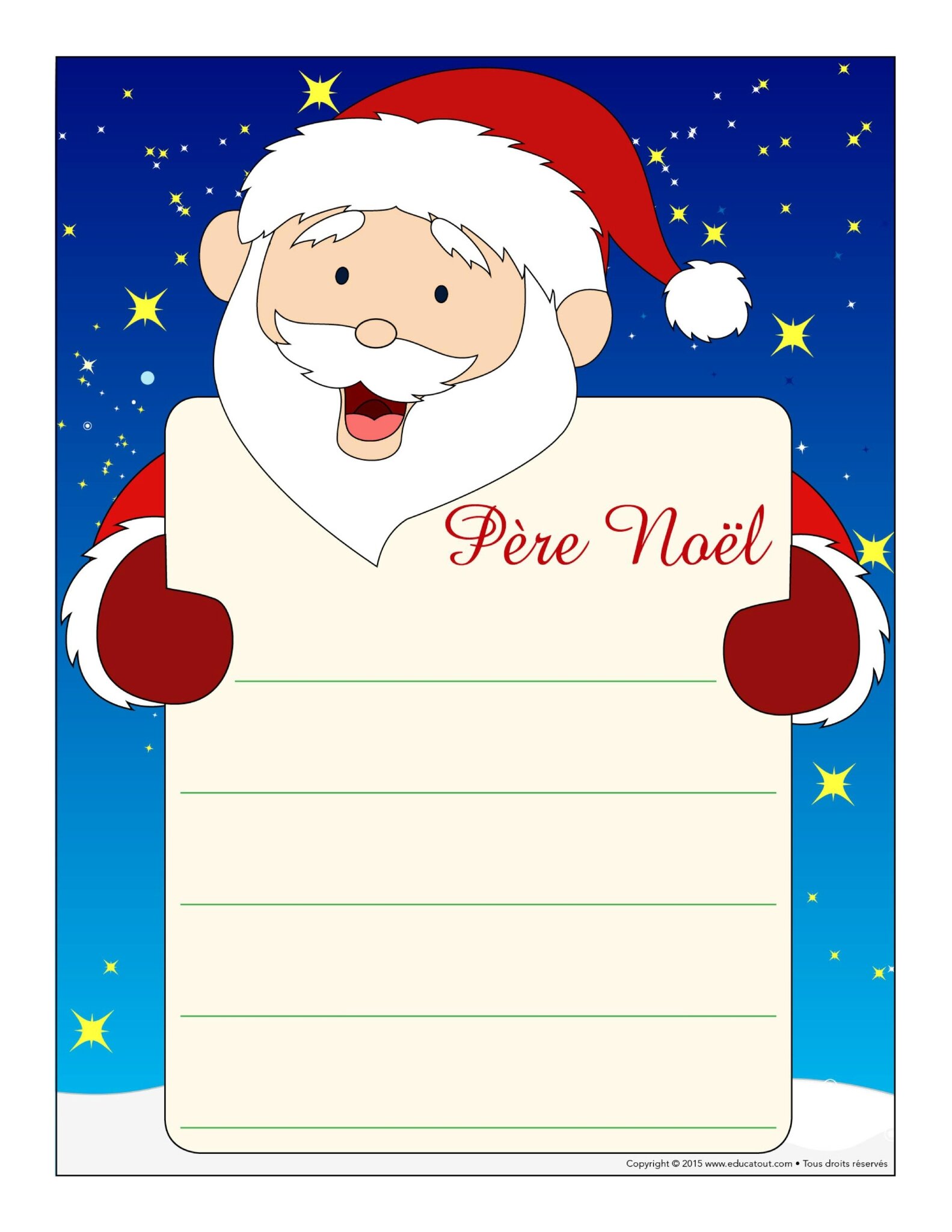 20 modèles de lettres au Père Noël à imprimer : enveloppes et papiers à  lettres