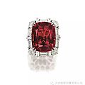 19.88 kt natural burma untreated red spinel and diamond ring