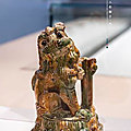 Sancai Pottery Lion, Gongxian Ware, Tang Dynasty (618-907)