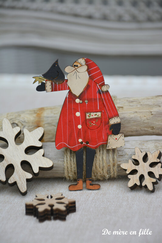 père noël et son oiseau