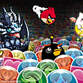Angry birds et puzzle & dragons en version jeu mobile