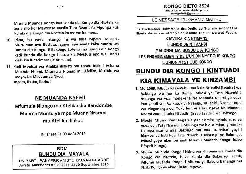 BUNDU DIA KONGO I KINTUADI KIMAYALA YE KINZAMBI a