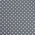 Tissu France Duval gris étoiles blanches
