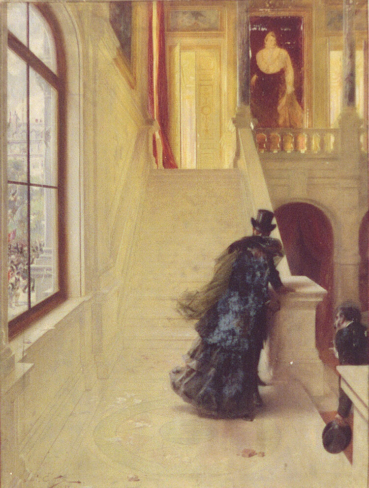 Castaigne (André), Impératrice Eugénie fuyant les Tuileries le 4 sep 1870