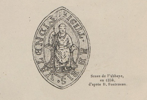 Sceau de l'Abbaye de Valence en 1334
