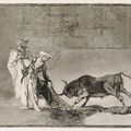 Francisco goya y lucientes (1746-1828), deux eaux-forte et aquatintes sur la tauromachie