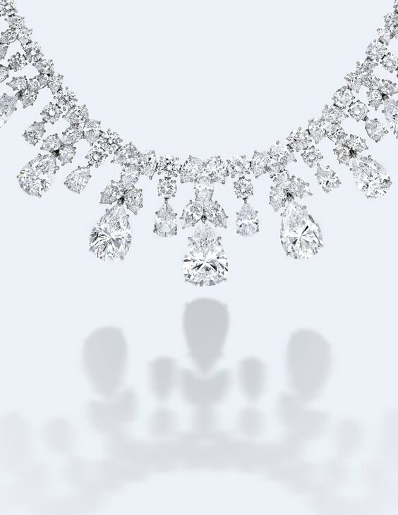 Harry Winston Cluster Vintage Platinum Diamond Brooch Necklace – Opulent  Jewelers