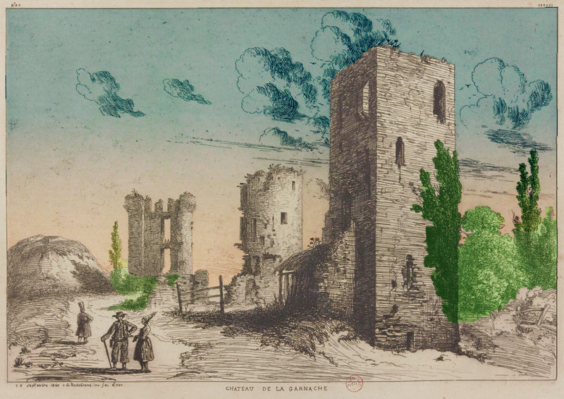 Tour carée du château de la Garnache