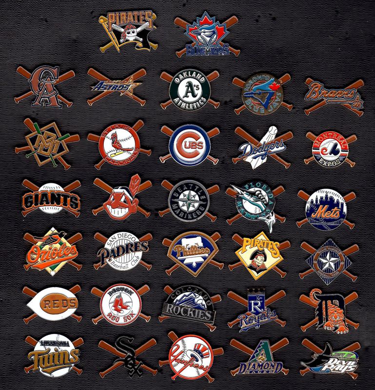 MLB baseball logo pins the "Kellogg's collection" by Peter David