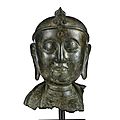 A large bronze head of a bodhisattva, song- yuan dynasty