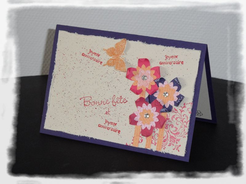 Carte Bonne Fete Joyeux Anniversaire Katia Nesiris Demonstratrice Stampin Up Scrapbooking Carterie Savoie Ain Haute Savoie