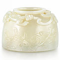 A small imperial celadon jade 'chilong' waterpot, qing dynasty, 18th century