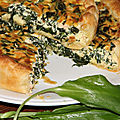 Quiche terre et mer : ail des ours, saumon