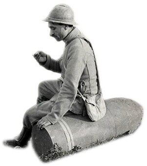 poilu sur obus détouré