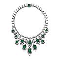 Emerald and diamond necklace