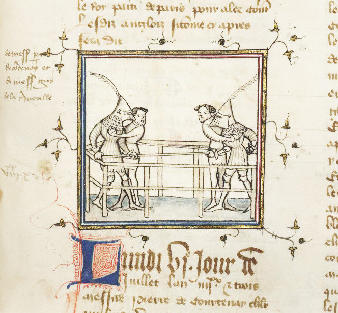 Duel interrompu entre Pierre de Courtenay et Guy VI de la Trémoille Siège d'Ypres de 1383