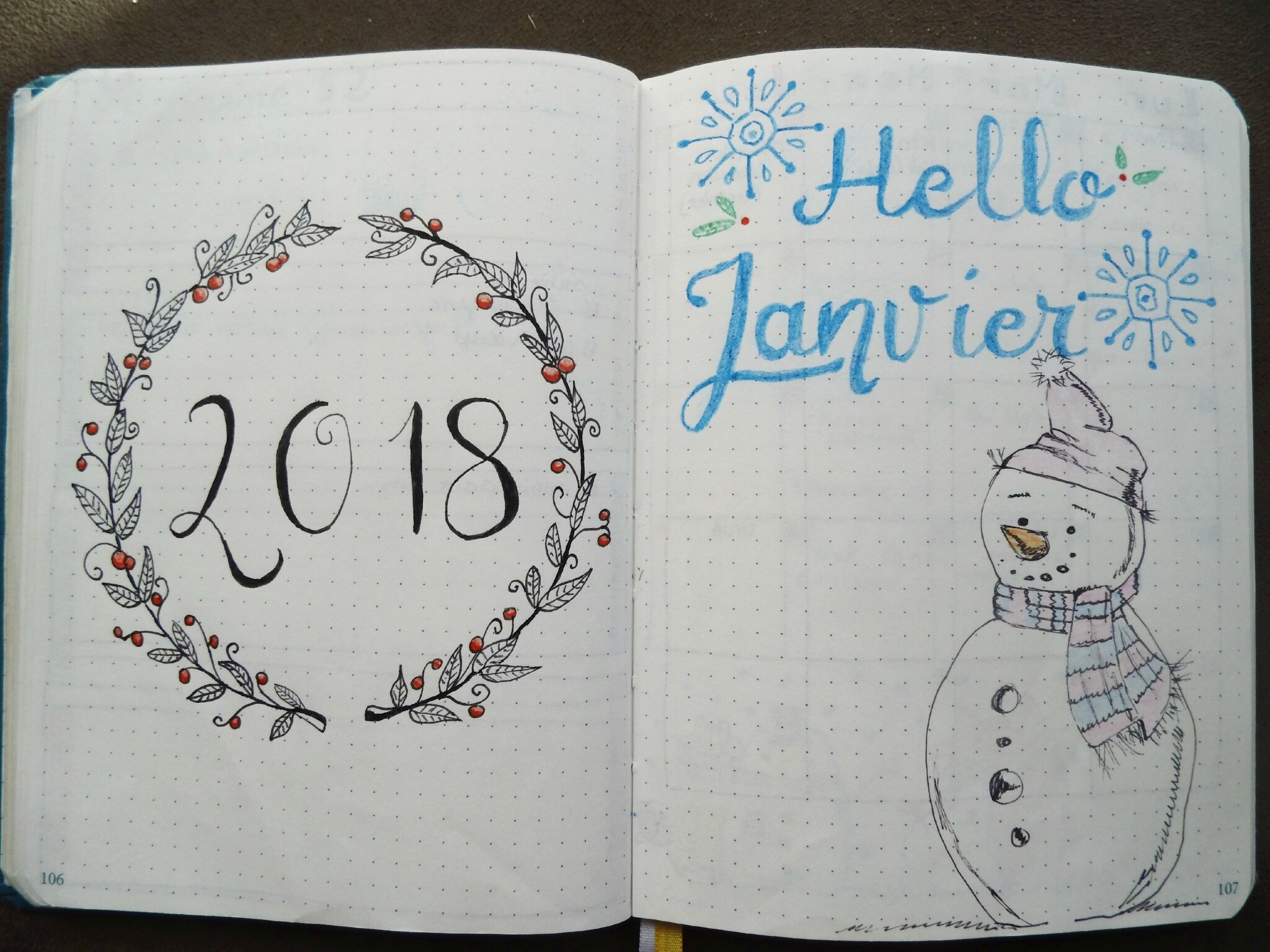 Mon Bujo Nouvelle Annee Et Mois De Janvier Emois Et Moi