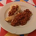 Filets de colin et compoté d’aubergines