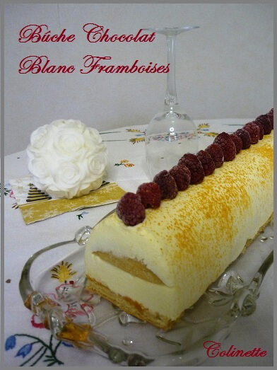 bûche chocolat blanc framboises03