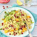 Salade de quinoa {orange, grenade & tofu au curry} #vegan 