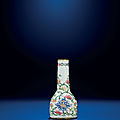 A very rare imperial beijing enamelled miniature vase, kangxi yuzhi mark within double-squares and of the period (1662-1722)