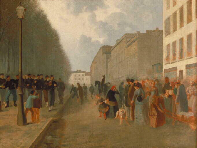 anonyme, Départ des mobiles mâconnais (1870)