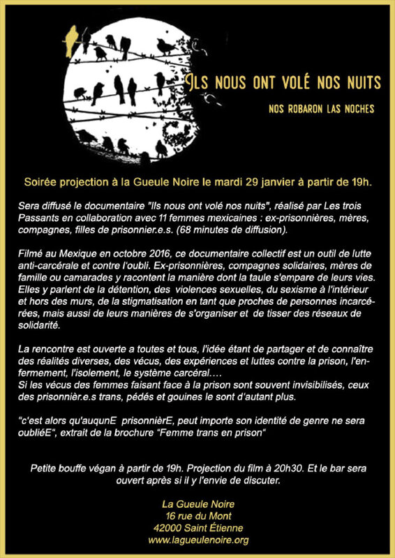 Ils nous ont volé nos nuits, la gueule noire 29 janvier 2018
