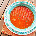 ...soupe de tomates aux vermicelles de cyril lignac dans tous en cuisine, 2eme édition...