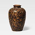 A jizhou 'tortoise-shell'-glazed vase, meiping, southern song dynasty (1127-1279)