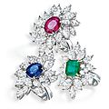 Damiani's emozioni floral-inspired diamond rings